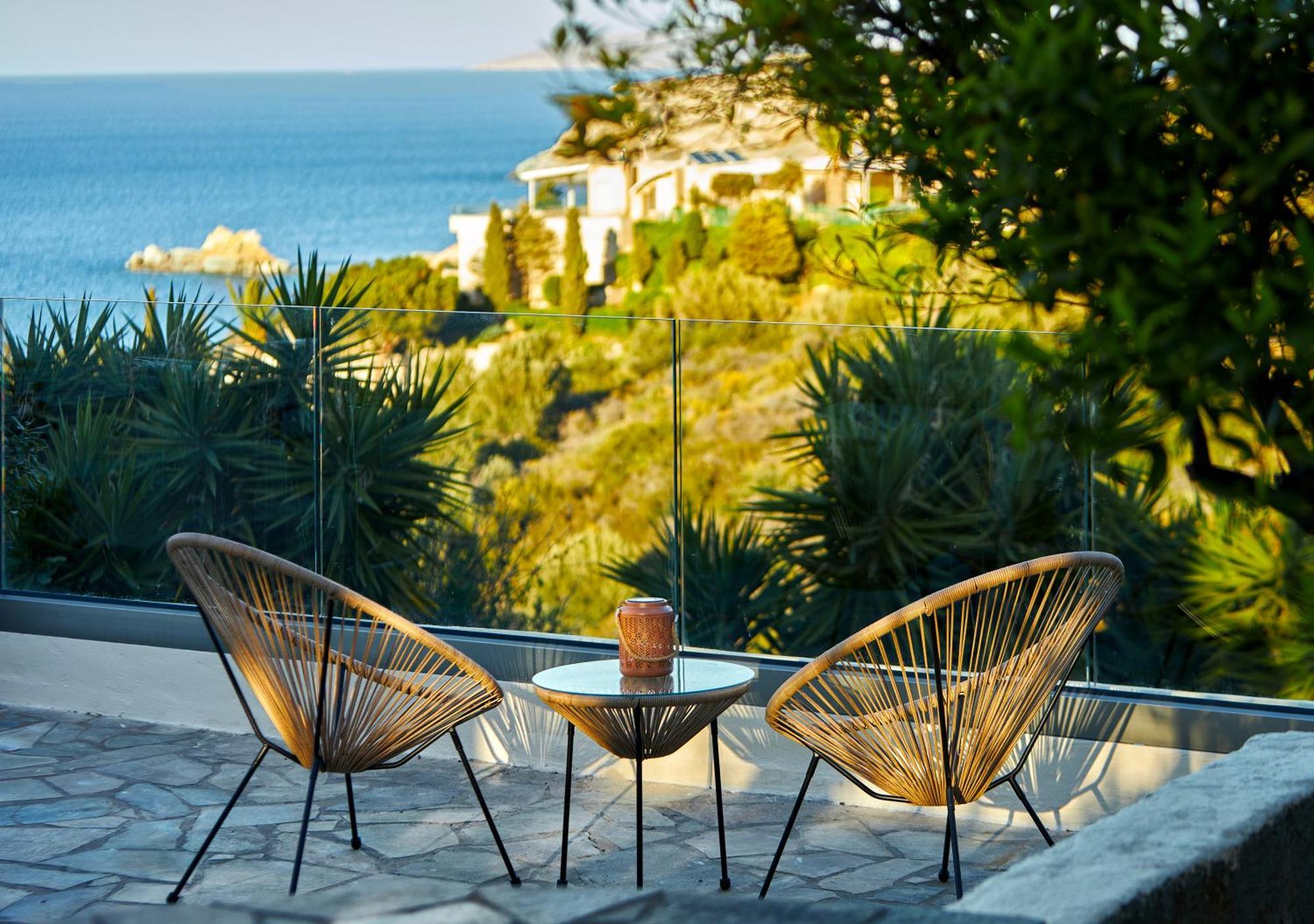 Spacious Villa With Private Eco-Pool And Panoramic Sea View Agia Pelagia  Exterior photo